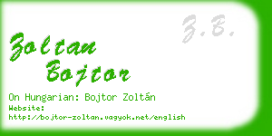 zoltan bojtor business card